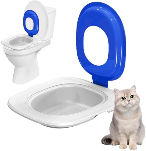 Asiento de Inodoro para Gatos de adiestramiento de Inodoro para Gatos | Entrenador para la del Inodoro, Kitten Orinal Train System, Reutilizable Inodoro para Mascotas para enseñar a su Gato a