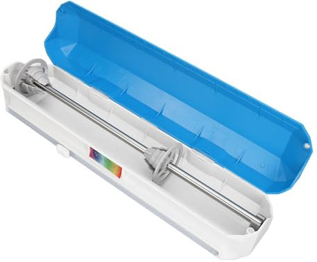 Distributeur de Film Plastique, Coupe Film Plastique Réutilisable Réglable, Film Alimentaire en Plastique Peu Encombrant pour Feuille D'Étain (14,57 pouces)