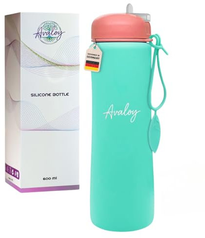 AVALOY flasque running gourde souple gourde running gourde souple running gourde 600 ml gourde motivation Gourde pliable soft flask silicone BPA free