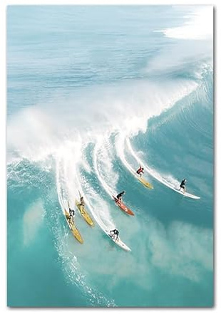 Gxllhh Bilder Surfen Leinwand Mit Kiefer Holzrahmen Moderne Wandbilder Wohnzimmer,Kunstdruck Wandbilder Deko Gemälde Für Wohnzimmer Schlafzimmer,Bilder Wohnzimmer,Leinwandbild 20X30Cm