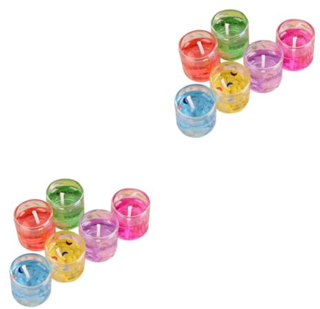 MAGICLULU 2 Sätze 6 Geleekerzen Geburtstagskerzen Teelichter Geburtstagskuchenkerzen Batteriekerzen Duftkerzen Brennende Dekorationen Kerze Osterkerzen Für Kinderpartys 6 Stück * 2