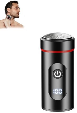 EONDEVO Elektrischer Mini Rasierer, 8 * 3cm 7000rpm Mini Portable Electric Shaver IPX7 Wasserdicht 90 Tage Längere Nutzung für Zuhause, Auto, Reisen