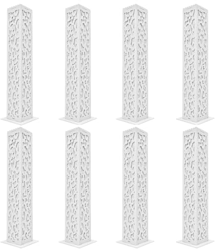 YUYANSHOP 8PCS Tall Roman Column, 47.24 Inch White Wedding Column Pillars with LED Lights Plastic Roman Pillars Decorative for Wedding Decorations Birthday Parties