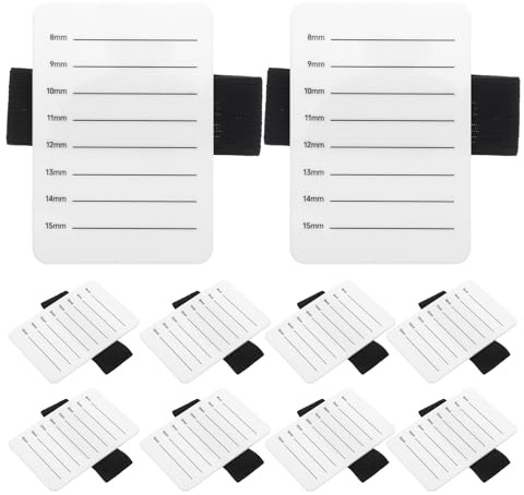 CALLARON 15 set ögonfransförlängningshandplatta lösögonfransfack verktyg ögonfransförlängningshandpall med handledsrem passar de flesta franshållare 8-15 mm