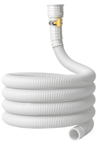 Yulokdwi Tubo de Desagüe para Aire Acondicionado Portátil | Extensión de Tubo de Drenaje de 3 Metros para AC | con Clip de Unión de Goma Cortable y de Escape, Adecuado para Diámetro de Agujero