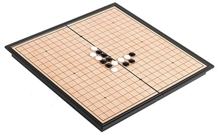 Schachbrett Magnetisches Go-Schachspiel, tragbares Gomoku-Spiel mit einzelnen konvexen Kunststoffsteinen, Klassische chinesische Strategie for Kinder und Erwachsene brettspirle(20 * 20 * 2cm)