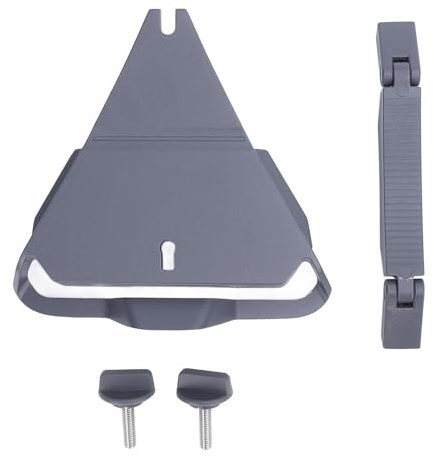 FAUOSWUK Satellite Mount, Aluminum Alloy Mini Dish Mount for Camping with Reinforced Screws, 0.47 to 1.89 inch Pole Diameter, Pure Gray Metallic Finish