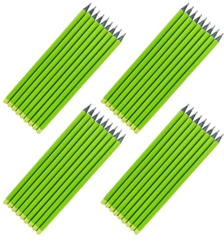WOONEKY 50 Piezas lápiz para madera lápices triangulares preafilados lápices para trabajar la madera lápiz marcador Green