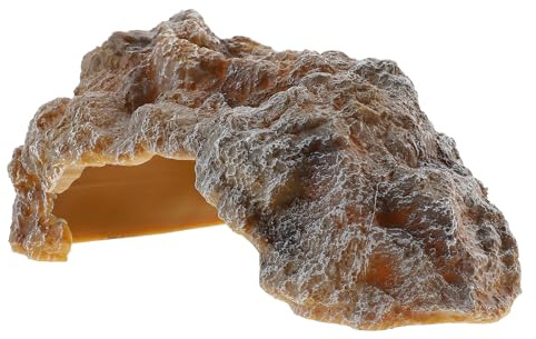 COMPUKAS Plateforme de Bronzage en Résine pour Tortues M Abri de Grotte Artificielle Décoration D’Aquarium pour Reptiles Cachette Naturelle Résistante pour Habitat Tortue
