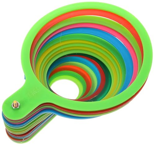 Kichvoe Tabla Medidora de Diámetro para Frutas de Plástico, Juego de 17 Piezas para Medición de 30-110 Mm, Anillos Calibradores de Diámetro para Naranjas, Cítricos y Manzanas, Herramienta