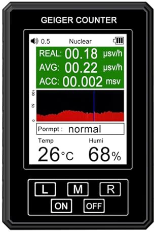 Geigerzähler BR-9B Dosimeter Digitalanzeige Nuklearstrahlungsdetektor Halbfunktioneller Marmortester Hohe Genauigkeit(1 PCS XR1 Pro Black)