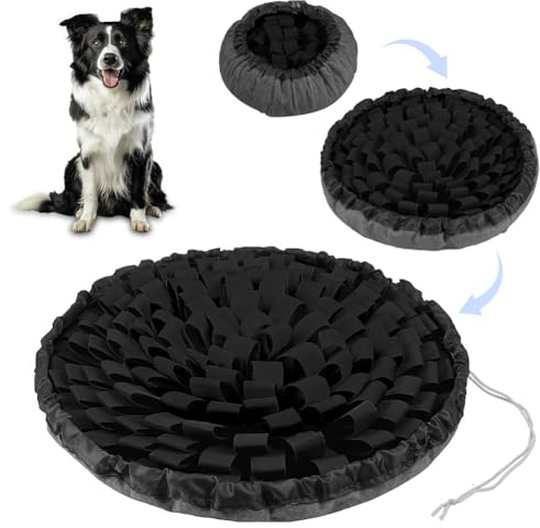 AYESY Tapis de Fouille Chien, Tapis de Reniflant Léchage Recherche de Nourriture Antidérapant Jouet Éducateur pour Chiens Slow Food l'apprentissage de l'intelligence et de l'olfaction, Gris
