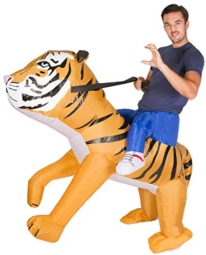 Bodysocks® uppblåsbar tigerkostym (vuxen)