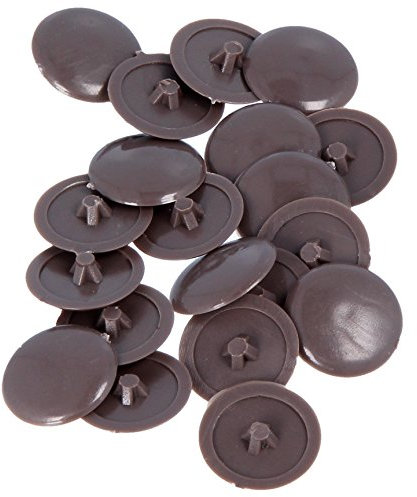 50x Brown Pozi Screw Cover Caps 13mm Dark Wood Cover Head Push Fit