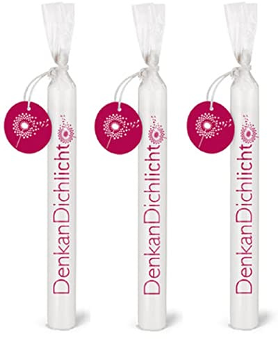 Colour-up Wünschelicht Kerze 'Denkandichlicht' Kerzenset 3er Set Bulla Design