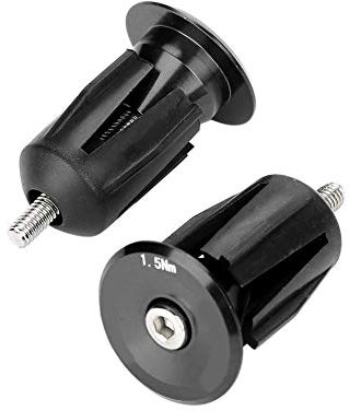 2 Stück Fahrradlenker Lenkergriffe Endstopfen Lenkerendstopfen für die meisten Fahrräder Rennrad(Schwarz)