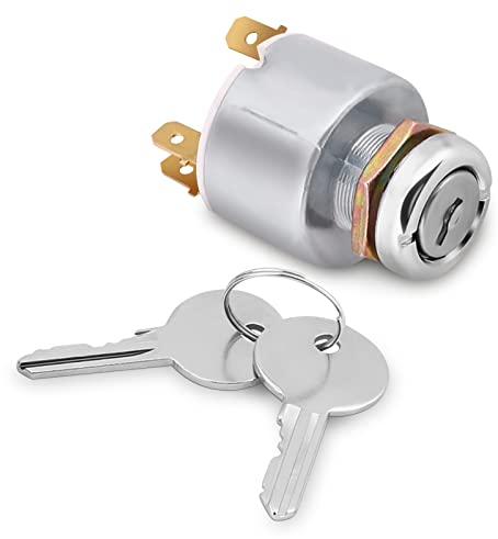 Blocchetto Accensione, Interruttore Accensione Motore Universale 12V, Blocchetto Quadro Avviamento a 4 Posizioni con Avviamento ON OFF, Utilizzato per la Maggior Parte delle Auto, Moto e Barche