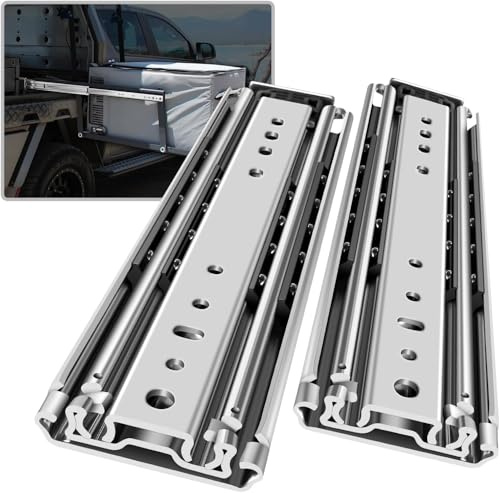 AOLISHENG 1 par de cajones (2 unidades) ultra resistentes de 1100 mm con rodamientos de bolas de extensión completa para cajones con una capacidad de carga de hasta 150 kg