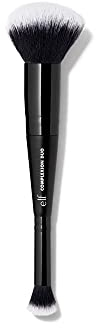 e.l.f. Concealer & Foundation Complexion Duo Brush, 2-in-1 Makeup Brush For Concealer & Liquid & Powder Foundation, Made With Synthetic Bristles