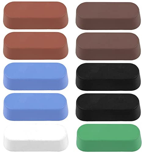 Rustark 10-Teiliges Polierpaste Metall Set Beinhaltet 2 Schwarzer Schmirgel, 2 Braunes Tripoli, 2 Rote Rouge, 2 Blau, 1 Weiße Diamanten und 1 Grün Edelstahl Compounds