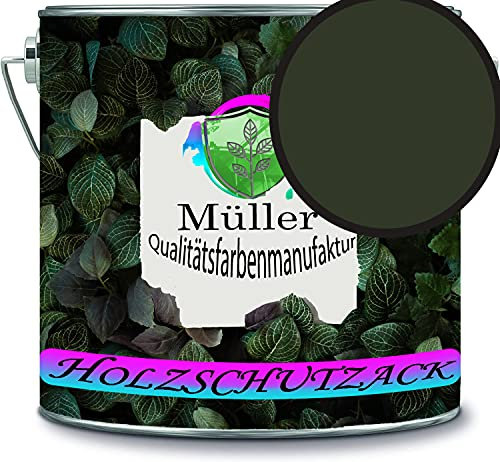 Holzschutzlack Holzlack Holzlasur wetterbeständiger Langzeitschutz Wetterschutzfarbe Holzschutzfarbe RAL 6007 Flaschengrün // Müller Qualitätsfarbenmanufaktur