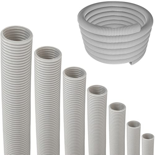Universeller Flexibles Wellrohr Härtedruck 320N | Länge: 5 10 25 oder 50 m Kabelschutz Schutz Rohr ungeschlitzt Auswahl: (Ø 24,3 mm innen/Ø 32 mm außen / 1m Meter)