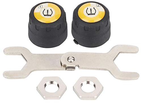 Qiilu Motorrad Reifensensoren, Reifendruck-Temperaturüberwachungssystem TPMS BT für iOS/W/Tire Sensor