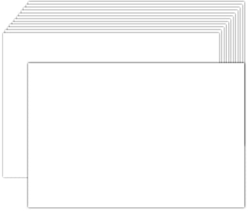 100 Pack White Blank Index Cards 4x6 Thick Paper, Goefun 80lb Heavyweight CardStock Unlined Notecards for Post Cards, Photo Paper, Recipe Cards