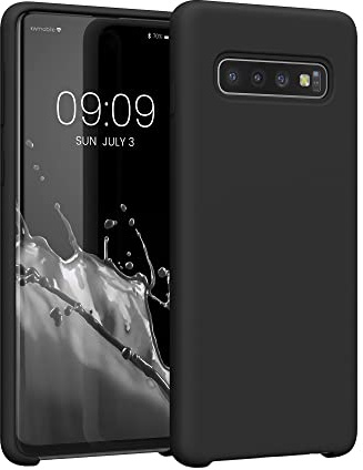 kwmobile Handyhülle für Samsung Galaxy S10 Hülle - Case Silikon - Kabelloses Laden - Schutzhülle Cover in Schwarz