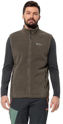 Jack Wolfskin herr skogsfest Fz Vest M fleeceväst, Kallt kaffe/kallt kaffe, S