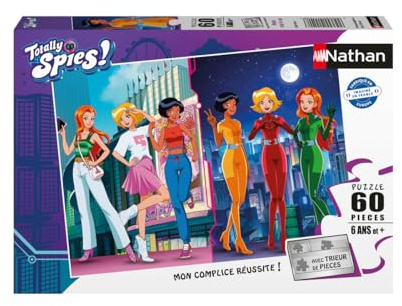 Nathan - Puzzle Enfants - 60 pièces - Amies pour la Vie/Totally Spies! - Fille ou garçon dès 6 Ans - Puzzle de qualité supérieure - Carton épais et résistant - Aventure - 12001140