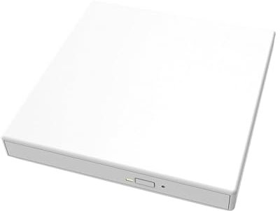 Dickly Lecteur de CD DVD Externe Lecteur Optique Portable pour graveur de CD ROM Mince pour Ordinateur Portable PC, Blanc