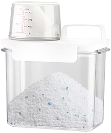 Dispenser Detersivo Lavatrice, Contenitore Per Detersivo In Polvere, Dispenser Per Detersivo Ermetico Con Misurino, Riutilizzabili Contenitore Per Detersivo In Polvere E Liquidi
