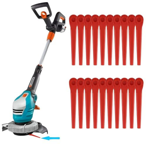 BHIPKOT 20 Stück Kunststoffmesser Kompatibel mit Rasentrimmer Ersatzmesser fur Rasentrimmer und Akkutrimmer