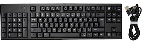 Gearwell Left Handed Keyboard, 109-Key USB Office Keyboard with Ergonomic Layout and Plug and Play Design, Business Accounting Typing Keyboard