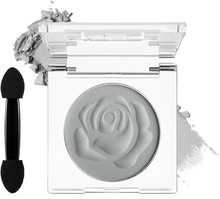 DE'LANCI Single Light Grey Matte Eyeshadow - Well Pigmented Waterproof, High Durability, Vegan #03