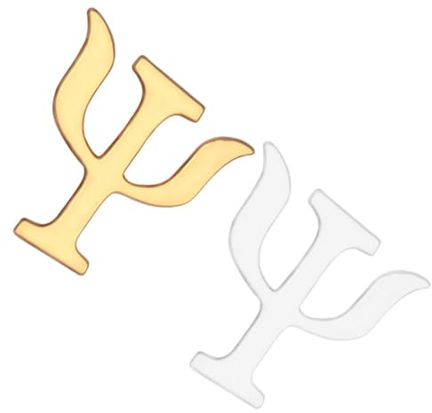Holibanna 2 Stück Psi-Symbol Brosche Pin Griechisches Alphabet Pin Psychologie Psychiatrie Griechischer Buchstabe Anstecknadel Damen Modeaccessoires