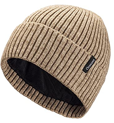 Ocatoma Beanie Mütze Herren Damen,Warme Unisex Wintermütze Weich Stretchy | Strickmütze mit Warmem Futter ,Geschenke für Männer Frauen