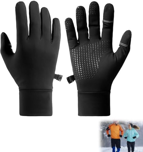 MxyVrix Laufhandschuhe mit Touchscreen, winddicht, rutschfest, Motorradhandschuhe, Motorradhandschuhe, Damenhandschuhe, Winter, Herren, beheizt, warme Handschuhe für Radfahren, Radfahren, Sportfahren