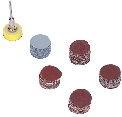 Schleifaufsatz für Bohrer, Bohrer, Schleifaufsatz, Schleifbohraufsatz, 100-teiliges Schleifscheiben-Set, Aluminiumoxid-Edelstahl, Schnellwechsel-Scheiben-Set für Holz, Metall,