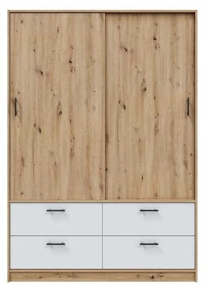 Kleiderschrank >ENZO< ENZO Kleiderschrank: Moderner Kleiderschrank mit Schwebetüren. Vielseitige Aufteilung mit Schubladen & Kleiderstange. Belastbar & langlebig. Perfekt für jedes Schlafzimmer.
