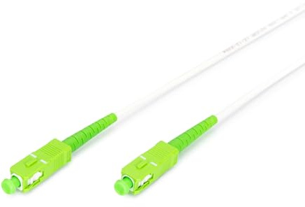 DIGITUS Cable de FO OS2 – 1 m – SC/APC a SC/APC – Armadura de Acero