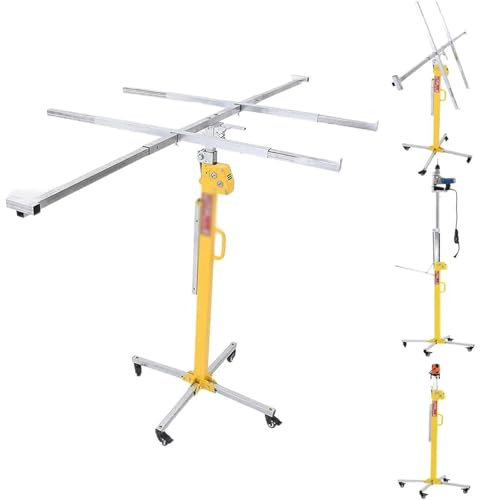 MDDKOP Elevador Placas de Yeso Modo 3 en 1 Se puede Utilizar Manual o Eléctricamente Altura Máxima de Elevación de 3/3.5/4M Elevador Placas Pladur Levantamiento Suave Panel Elevador de Paneles de Yeso