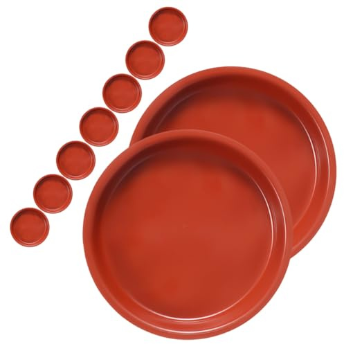 Luxshiny 10pièces Lot de Coupelles Rondes Plastique pour Pots De Fleurs Soucoupes Durables pour Plantes Intérieur Et Extérieur Supports Étanches pour Bonsaï Et Jardinières