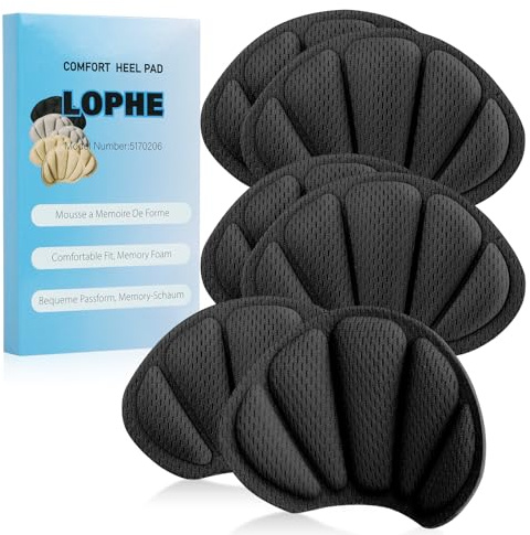 LOPHE Cuscini per Tallone Pad Heel, 3 Paia Cuscinetti per il Tallone, Soletta Autoadesiva per la Cura dei Piedi per Scarpe, Impediscono ai Talloni di Sfregare e Scivolare