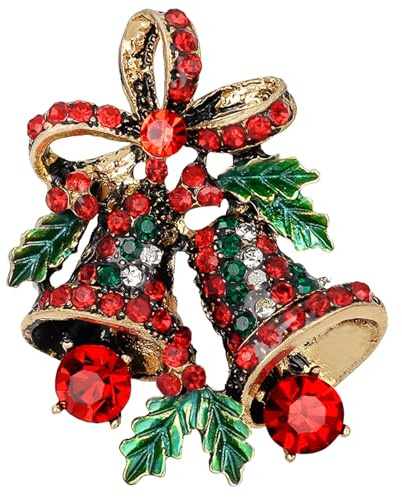 Weihnachtsbrosche Damen,Strass Weihnachtsbroschen,Weihnachtsschmuck Broschen Pin,Strass Anstecknadeln,Weihnachten Broschen Pin,Brosche Weihnachten,für Kleidung Schal Hut Ornamente oder Geschenk