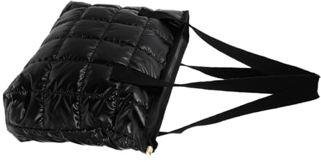 ibasenice Sac à Main Bandoulière Femme Capacité Spacieuse Sac Fourre-tout Cosmétique Pratique Seau Épaule Noir Doux et Confortable Rangement Organisé Au Quotidien