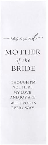 Zghhc Cartello Commemorativo per Madre della Sposa, Posto Riservato per Il Matrimonio, in Ricordo dei Genitori, Posto Riservato