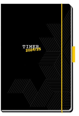 Trötsch Schülerkalender Specials mit Gummiband und Stifthalter Uni Black 24/25: Schulplaner Hausaufgabenheft Timer Terminkalender