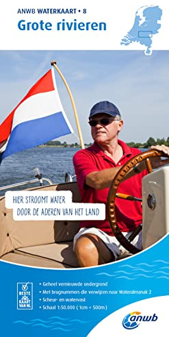 ANWB Waterkaart 8 Grote Rivieren: 1:50.000